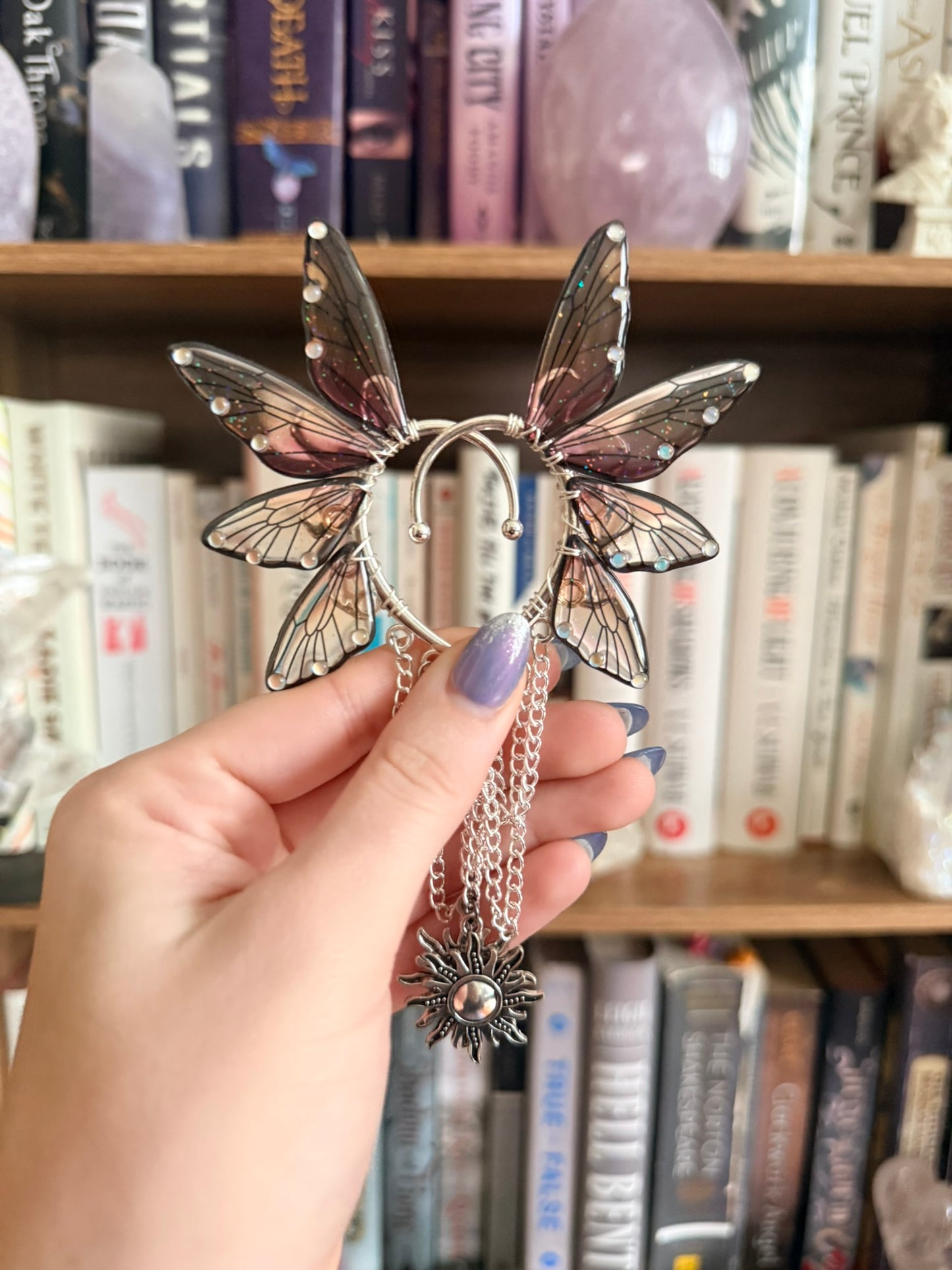 Silver + Sunset Sun Fairy Wing Ear Cuffs
