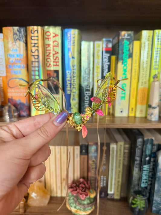 Gold + Green Fairy Wing Circlet
