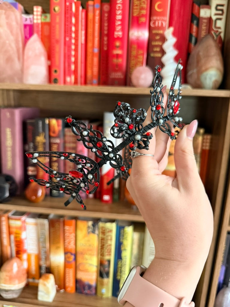 Black + Red Tiara (Medium)