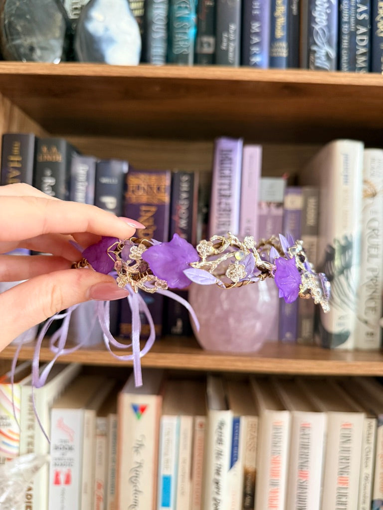 Silver + Purple Stag Circlet Tiara (Large)