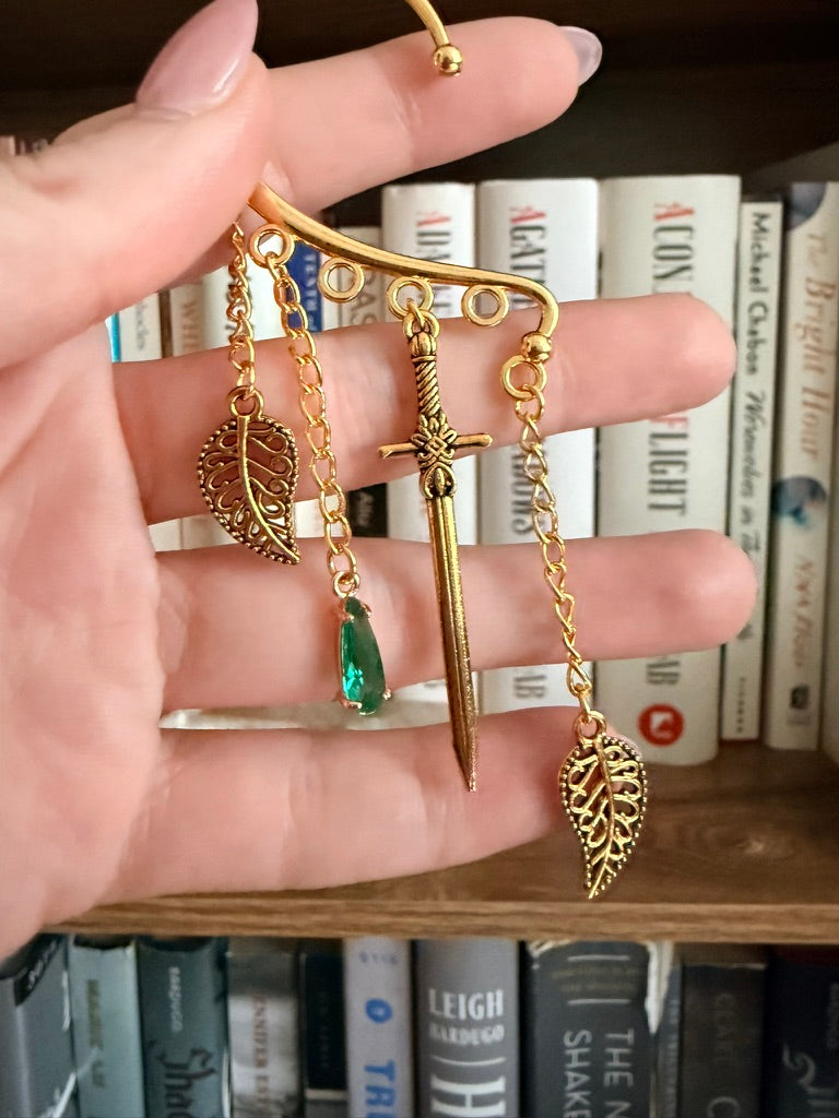Gold + Green Adventurer Ear Cuffs