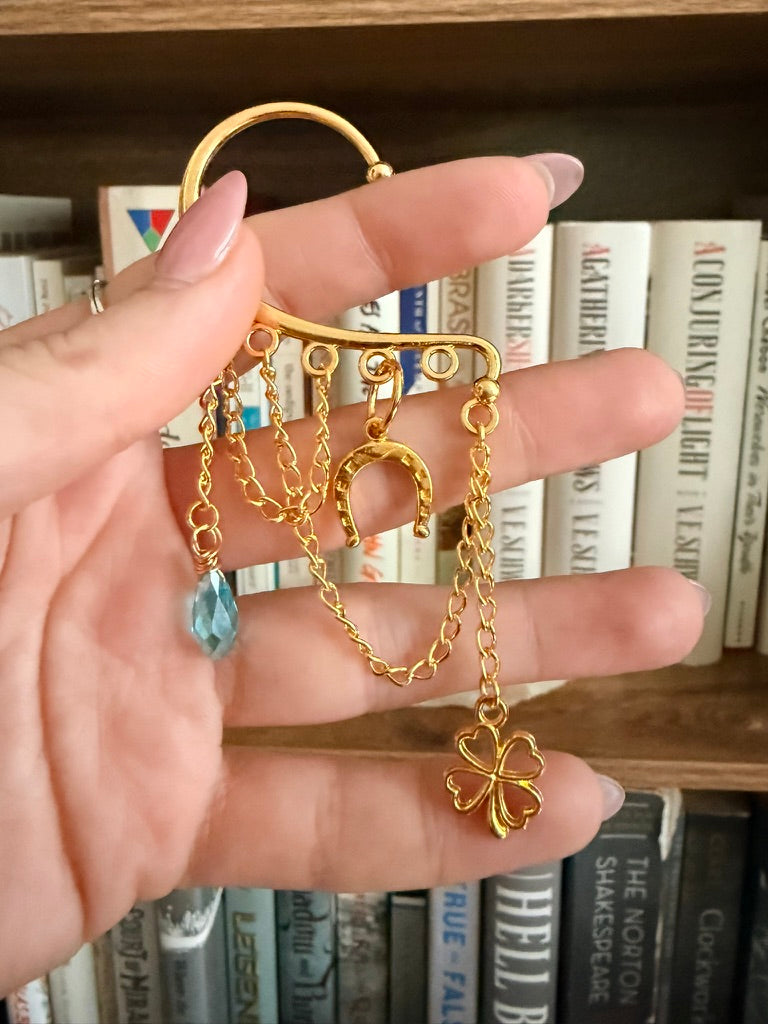 Gold + Blue Good Luck Babe Ear Cuffs