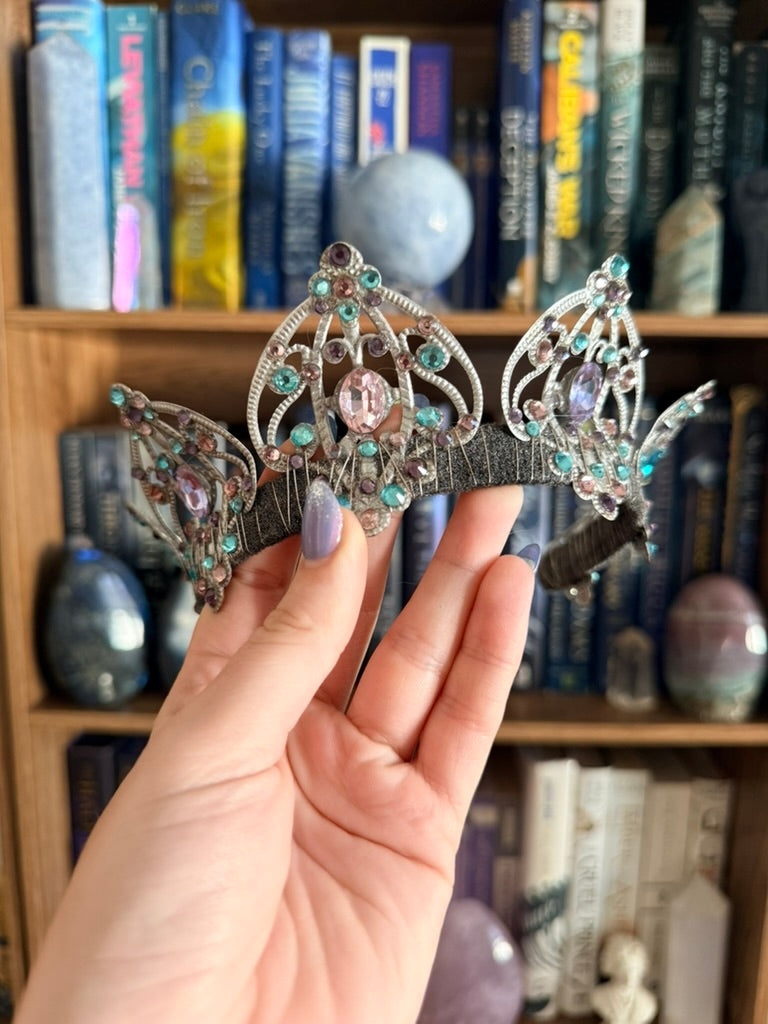 Silver + Bubblegum Crown (Large)