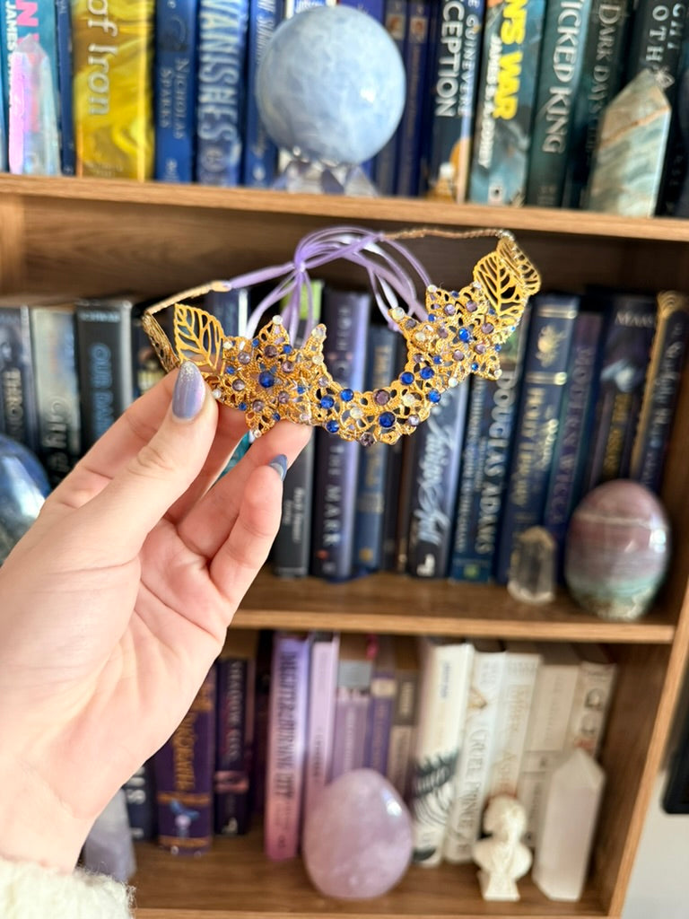 Gold + Blue Moon Circlet Tiara (Medium)