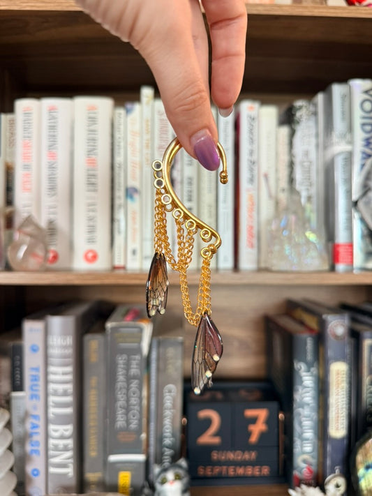 Gold + Sunset Fairy Dangles Ear Cuffs