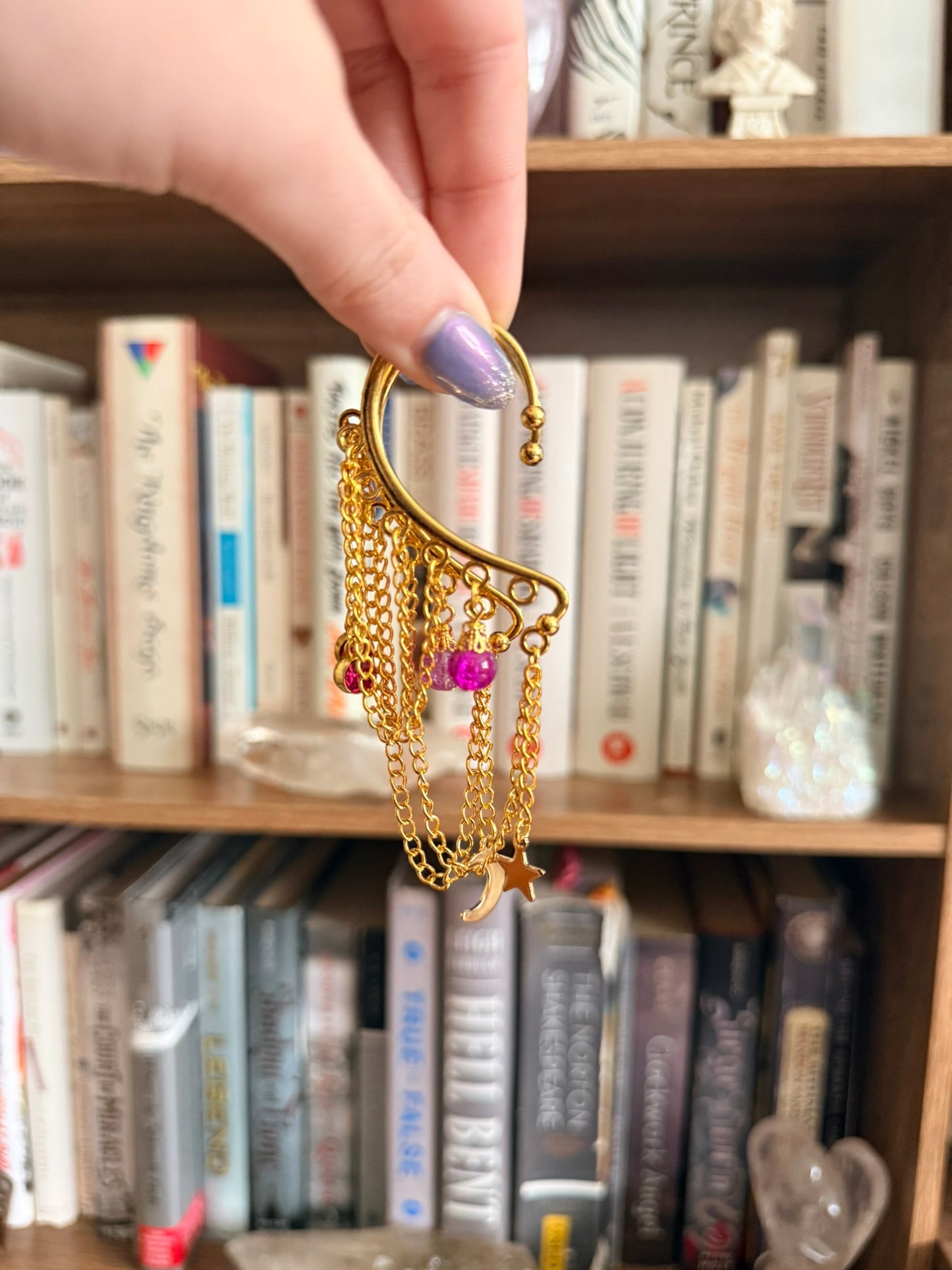 Gold Moon + Stars Simple Ear Cuffs