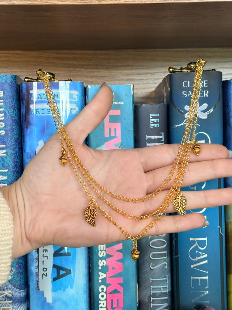 Gold + Green Forest Folk Double Hair Swords