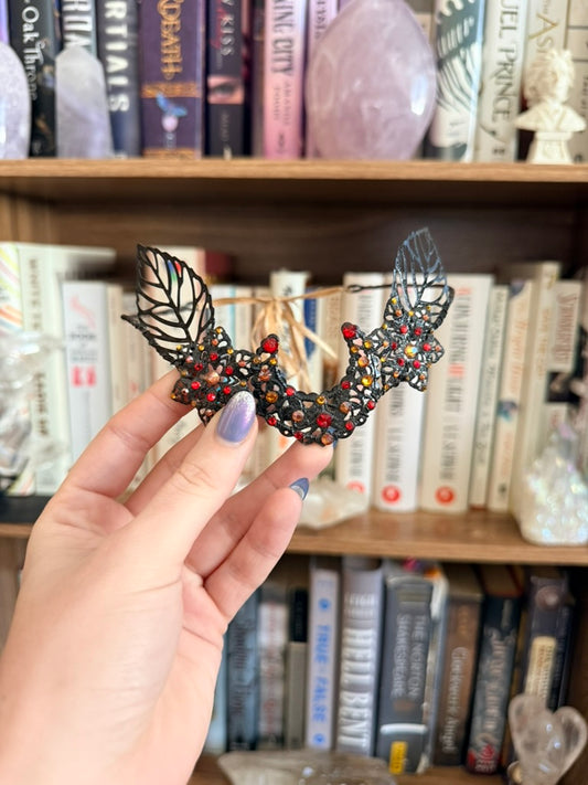 Black + Autumn Moon Circlet Tiara (Medium)