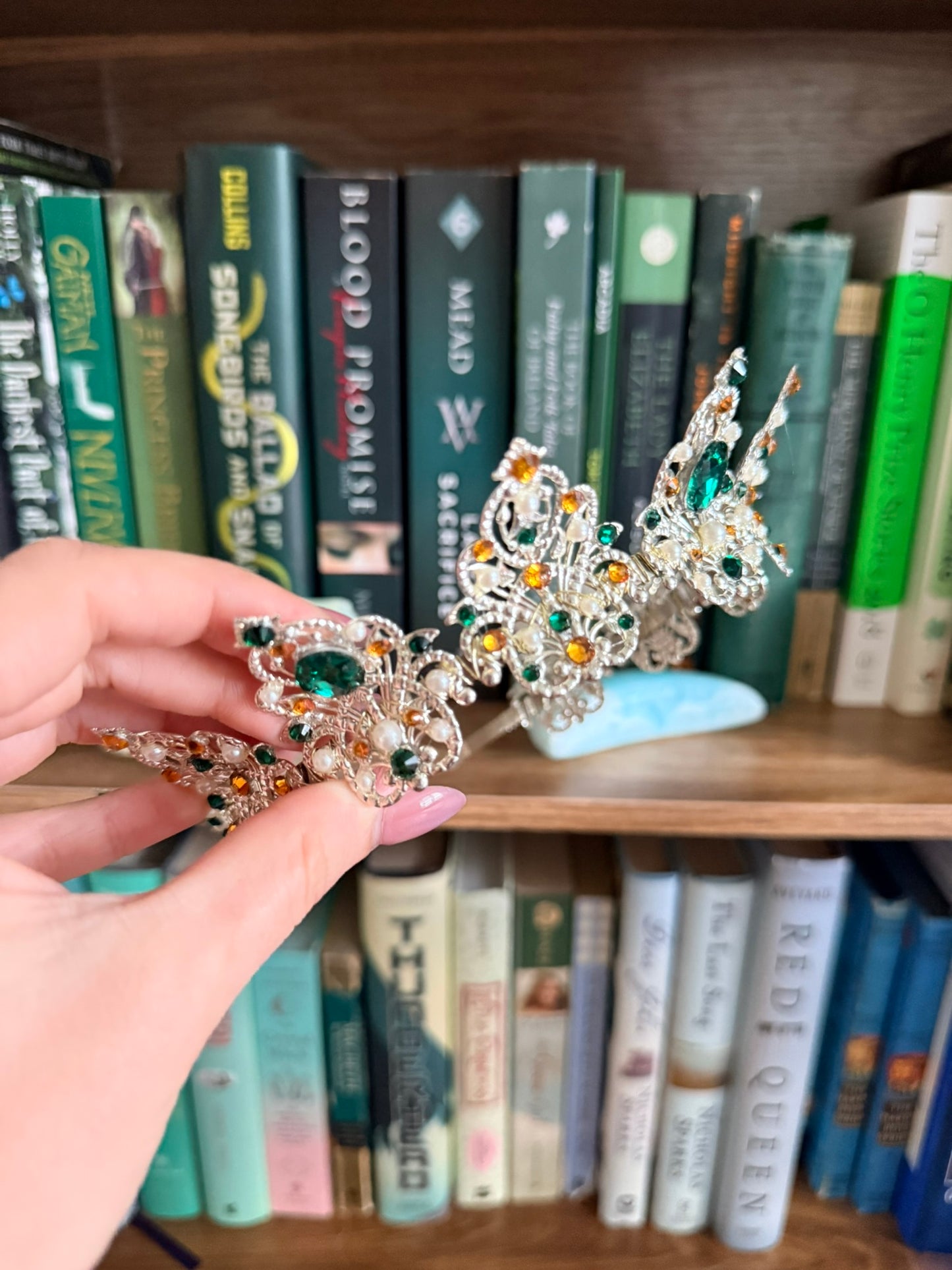 Silver + Green Tiara (Medium)