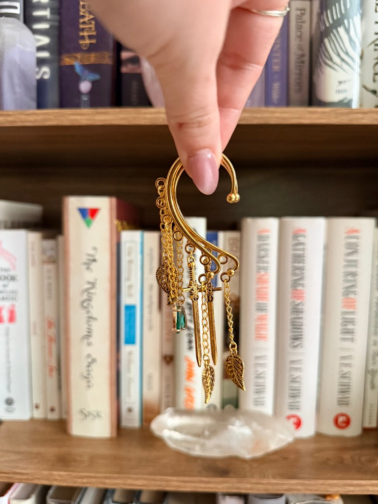 Gold + Green Adventurer Ear Cuffs