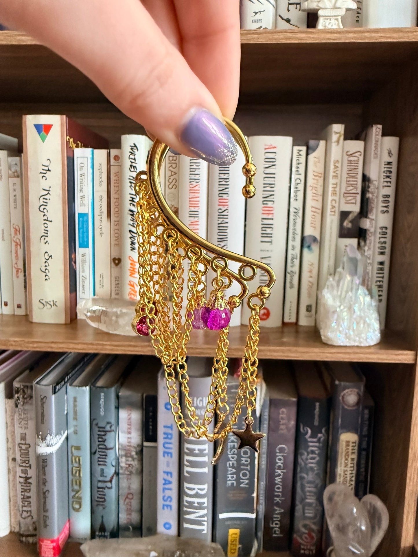 Gold Moon + Stars Simple Ear Cuffs