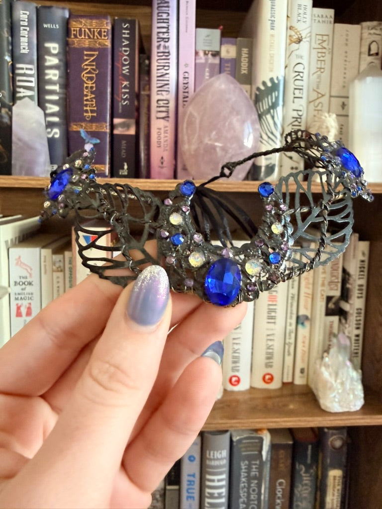 Black + Blue Moon Circlet Tiara (Large)