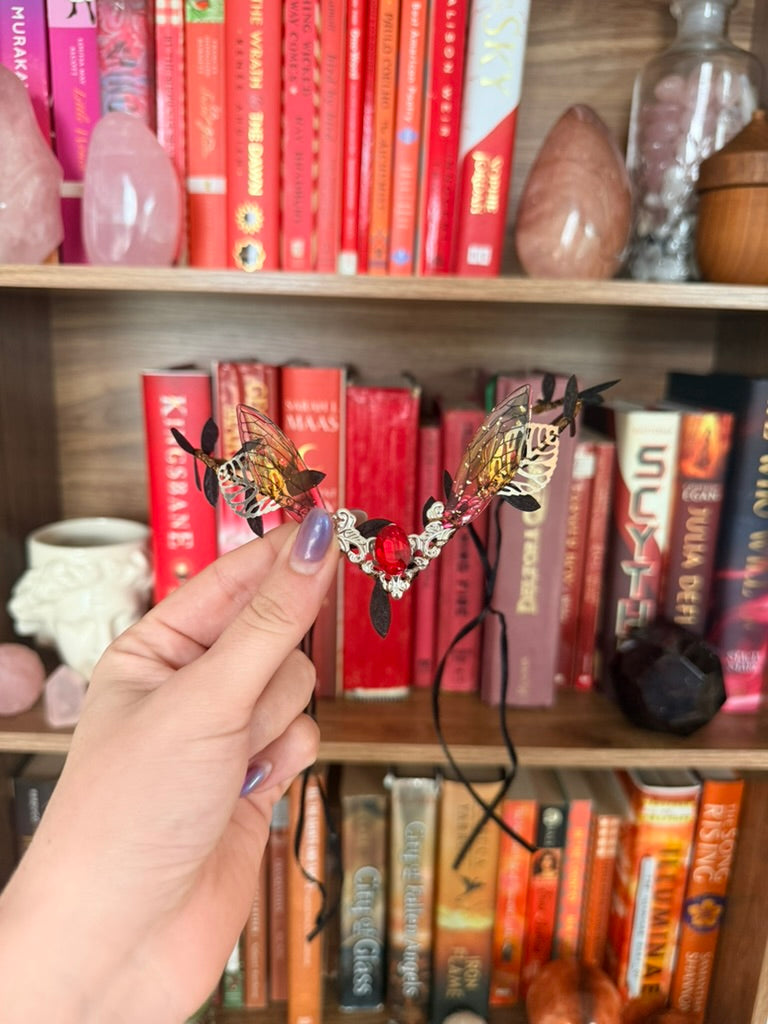 Silver + Sunset Fairy Wing Circlet