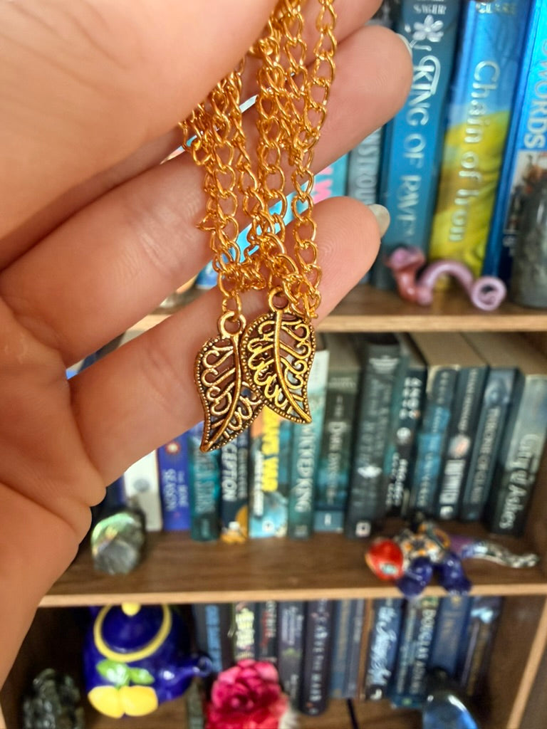 Gold + Purple Leaf Fairy Wing Ear Cuffs