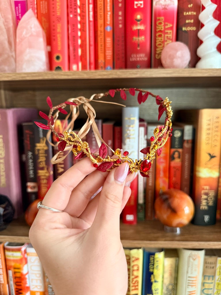 Gold + Red Stag Circlet Tiara (Small)