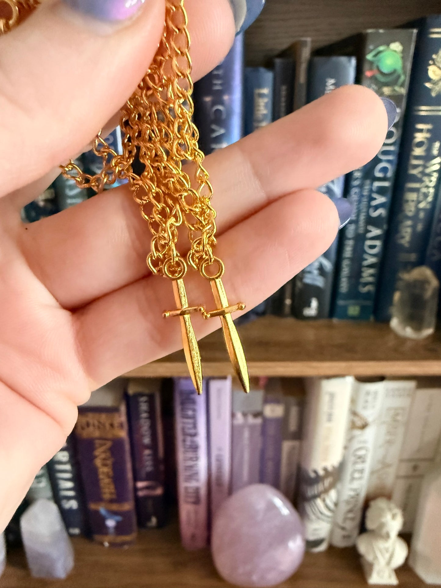 Gold + Brown Dagger Fairy Wing Ear Cuffs