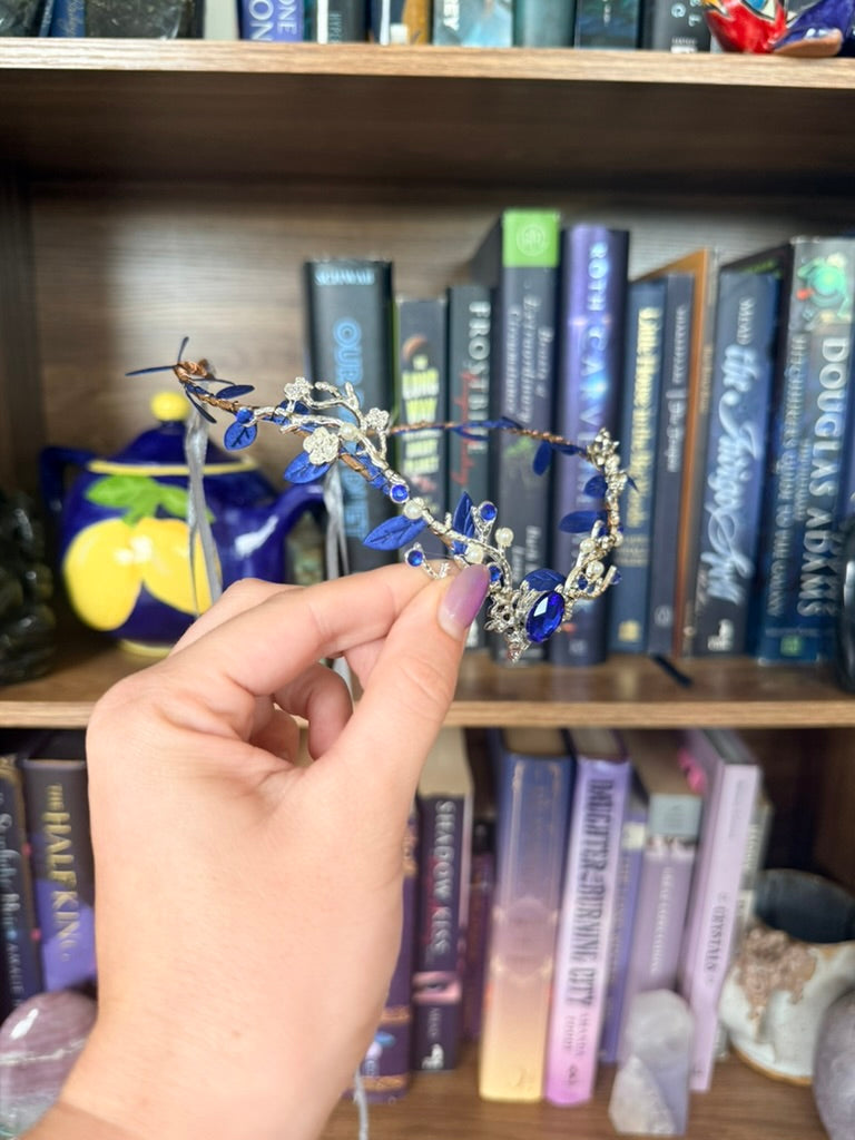 Silver + Blue Stag Circlet
