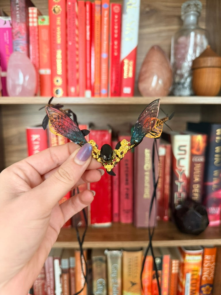 Gold + Black Fairy Wing Circlet