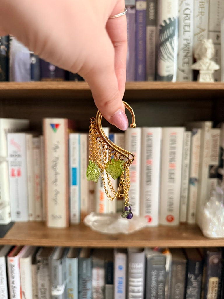 Gold Grapevine Ear Cuffs
