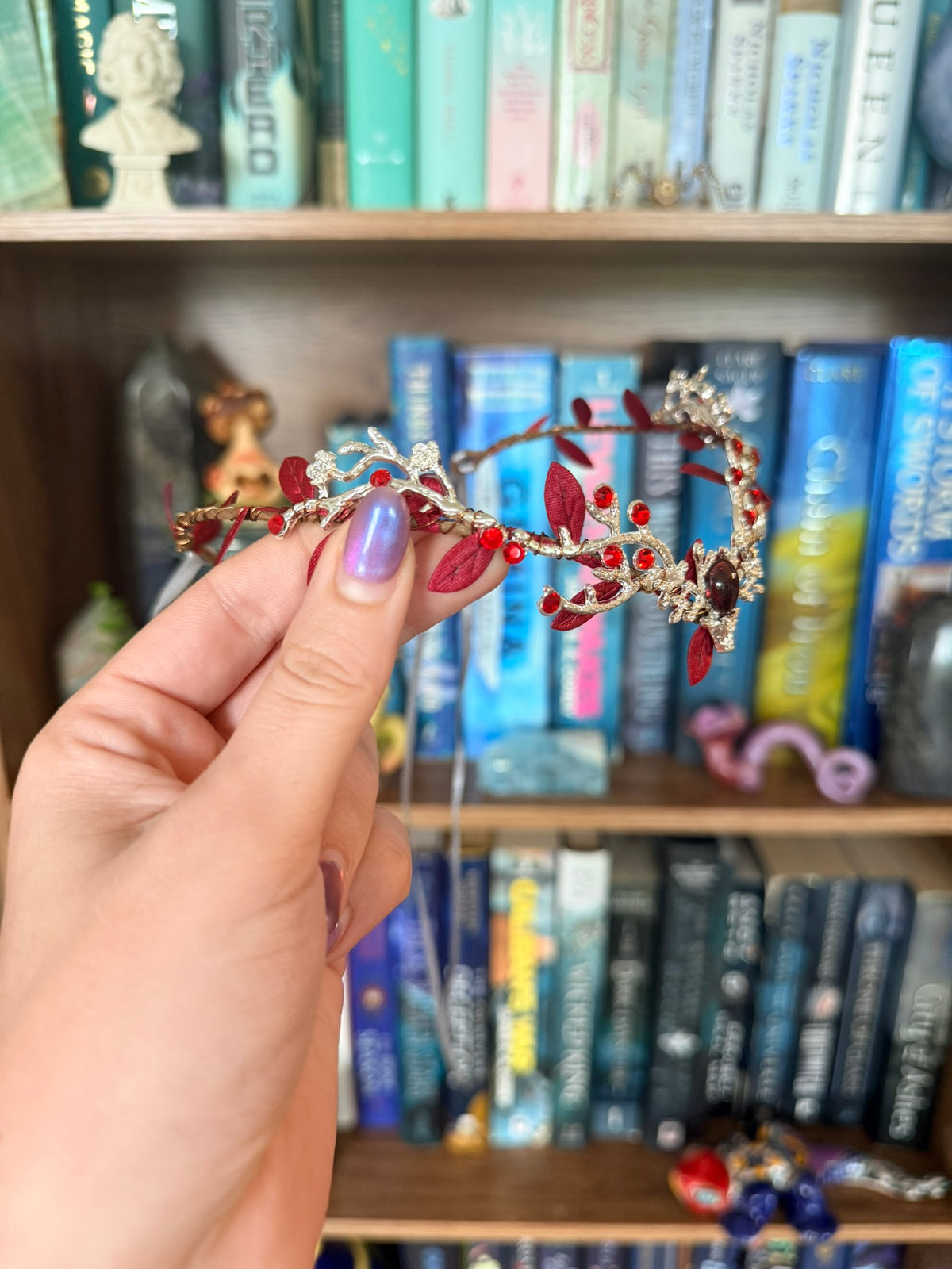 Silver + Red Garnet Stag Circlet