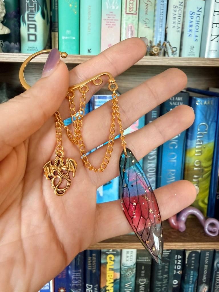 Gold + Pink Dragon Fairy Ear Cuffs