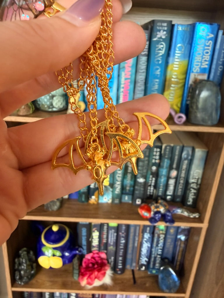 Gold + Purple Bat Fairy Wing Ear Cuffs
