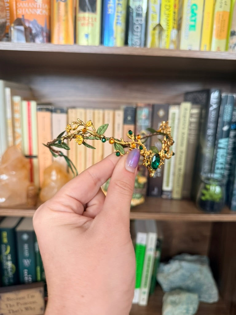 Gold + Green Stag Circlet
