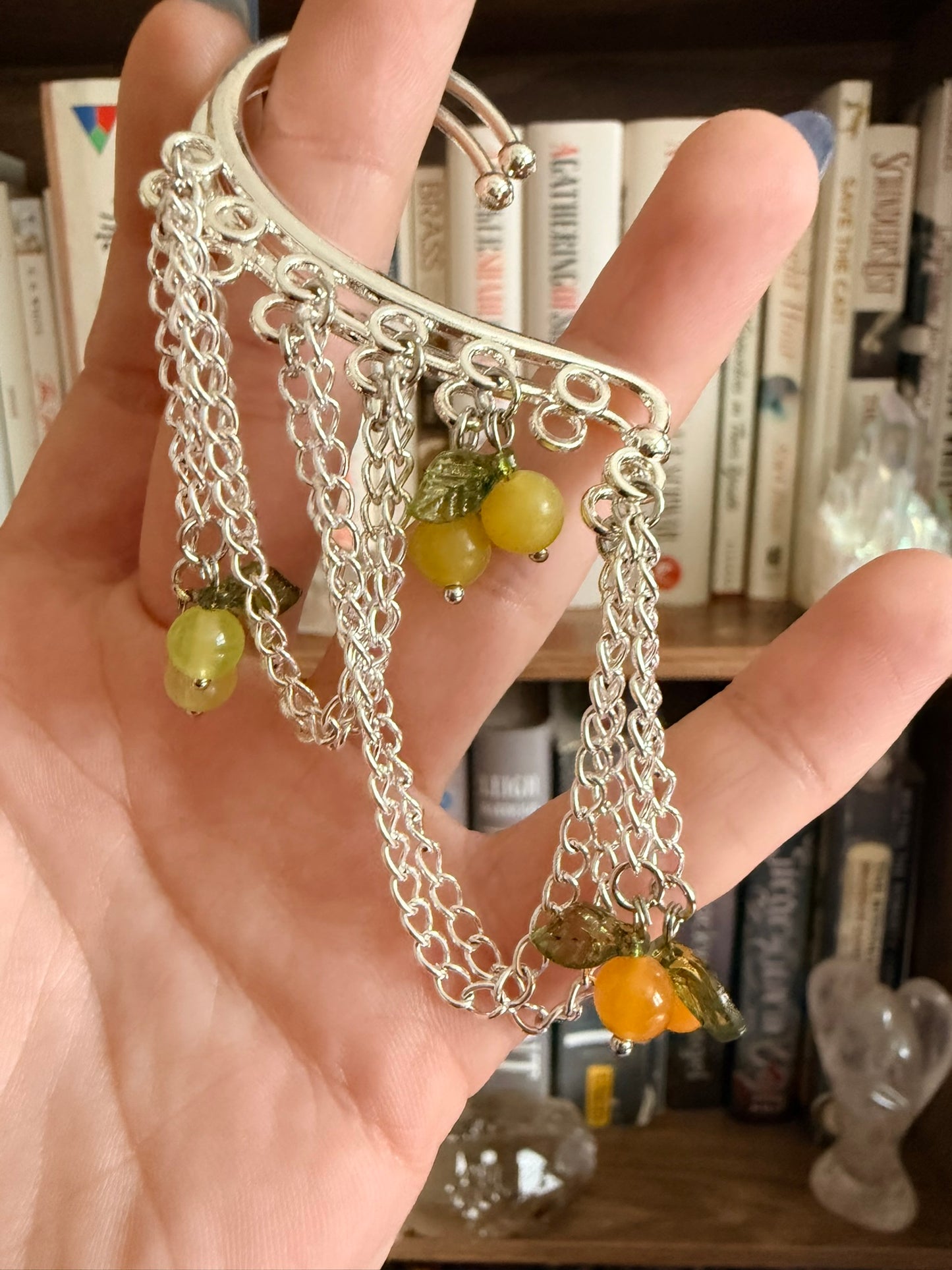 Silver Citrus Simple Ear Cuffs