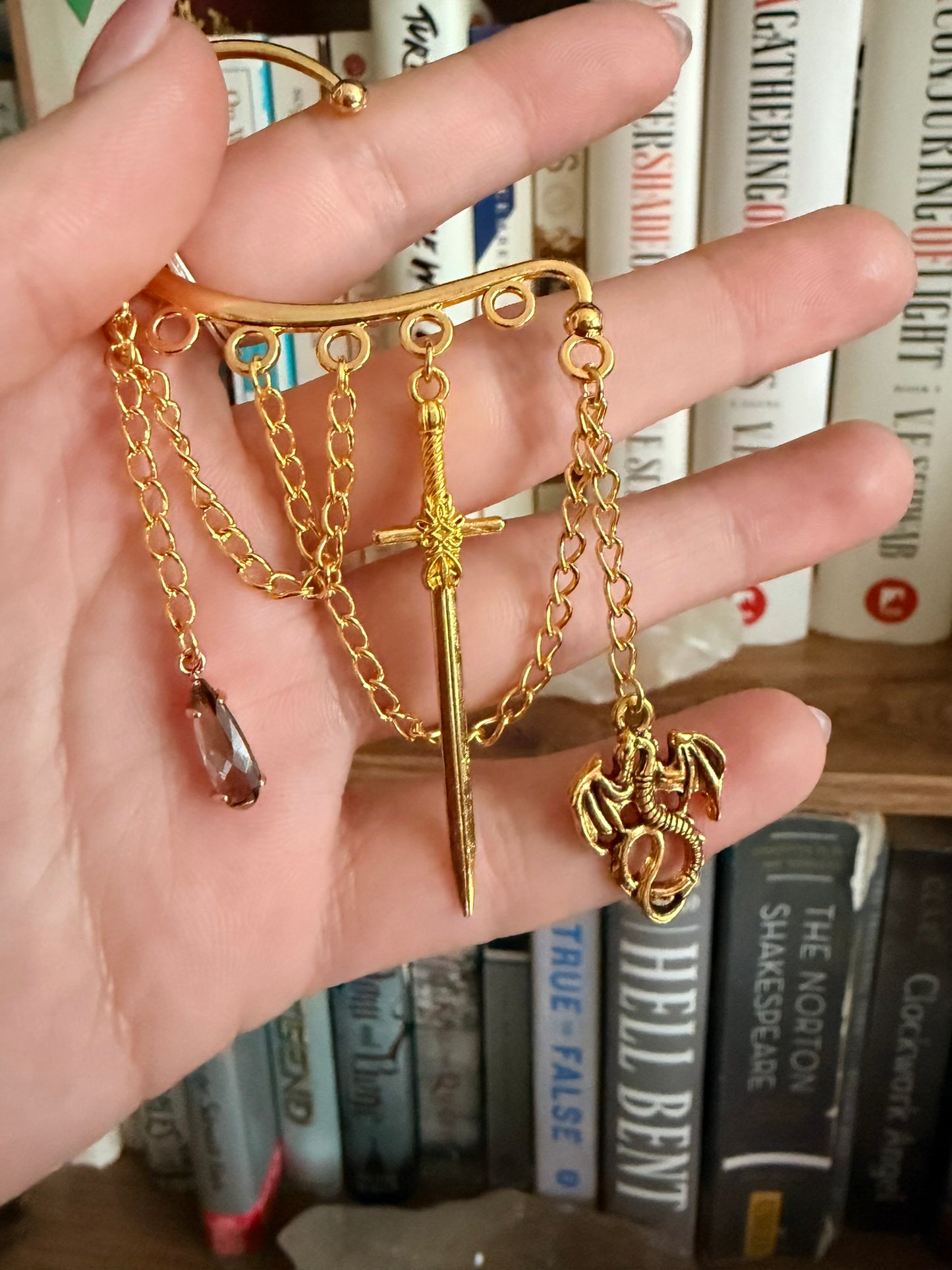 Gold + Black Dragonslayer Ear Cuffs