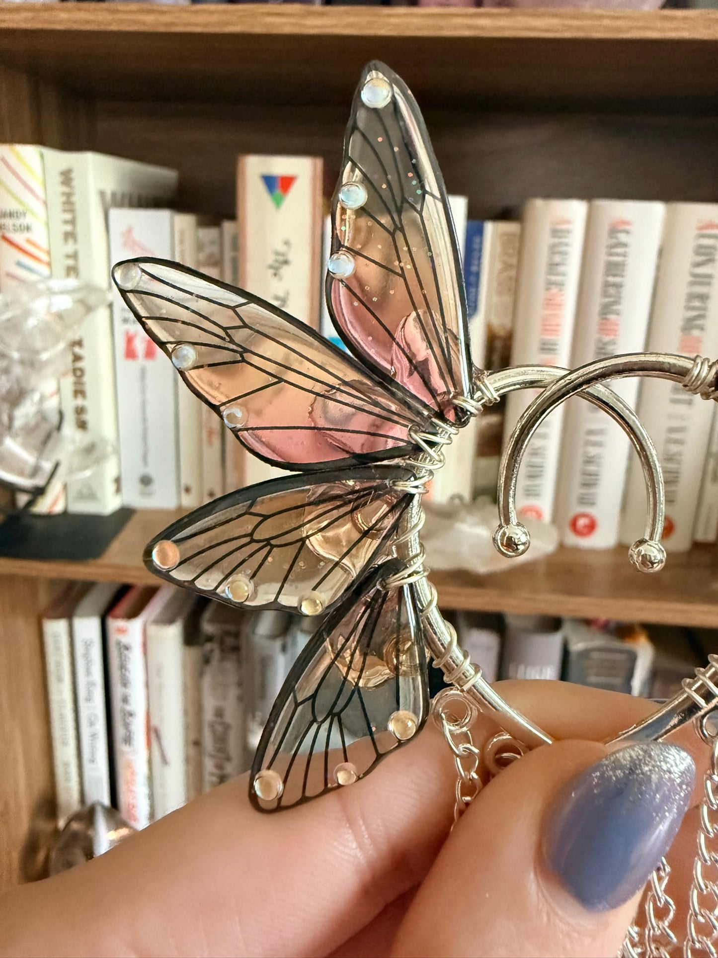 Silver + Sunset Bee Fairy Wing Ear Cuffs