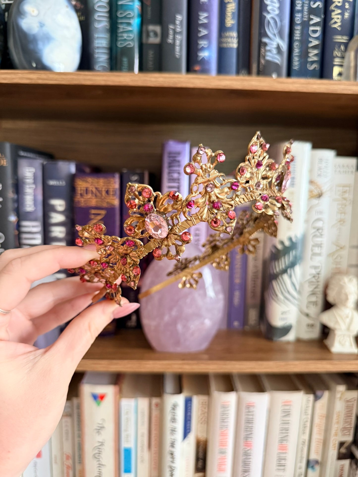Gold + Pink Tiara (Medium)