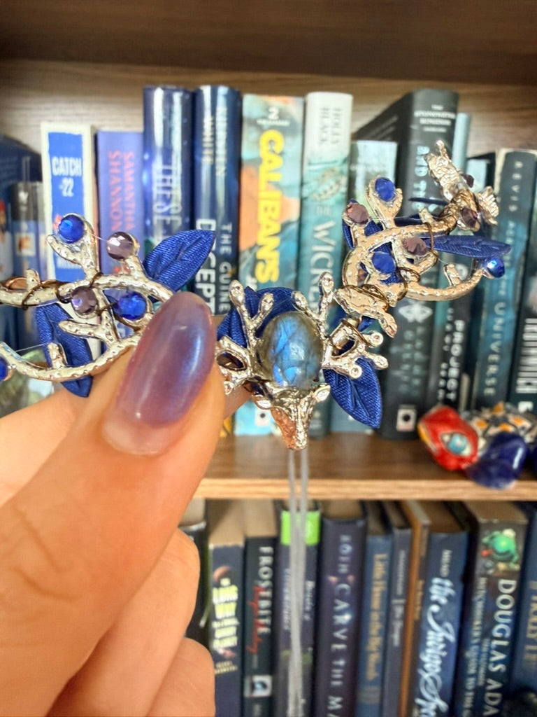 Silver + Blue Labradorite Stag Circlet