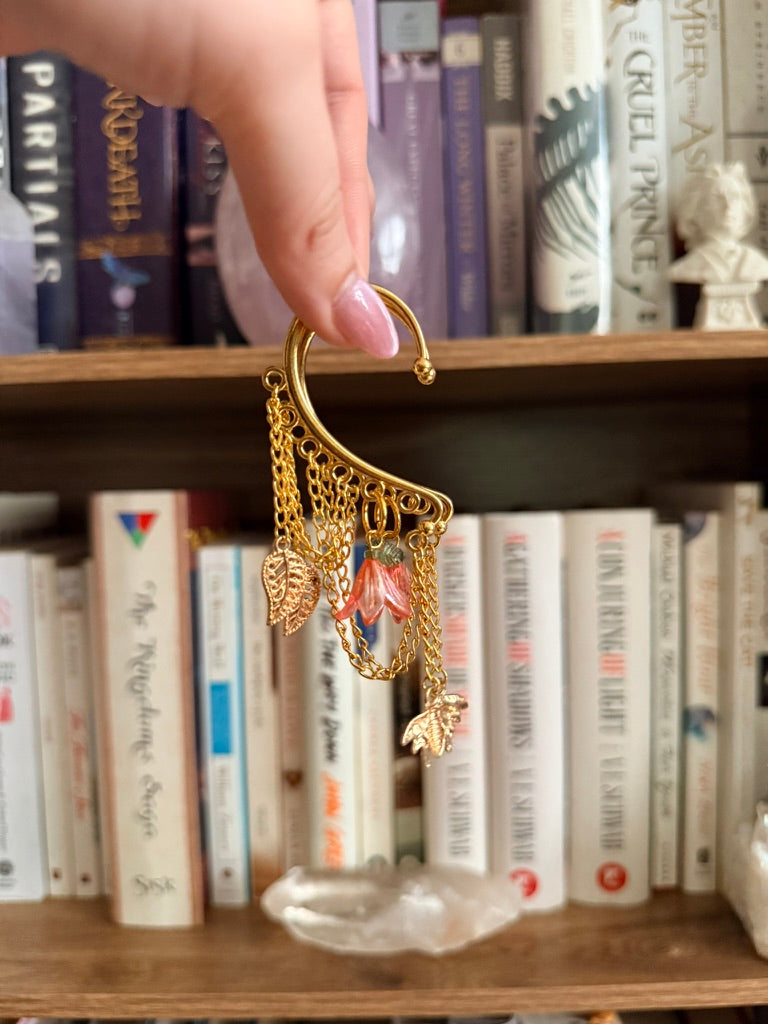 Gold + Pink Bees A-Buzz Ear Cuffs