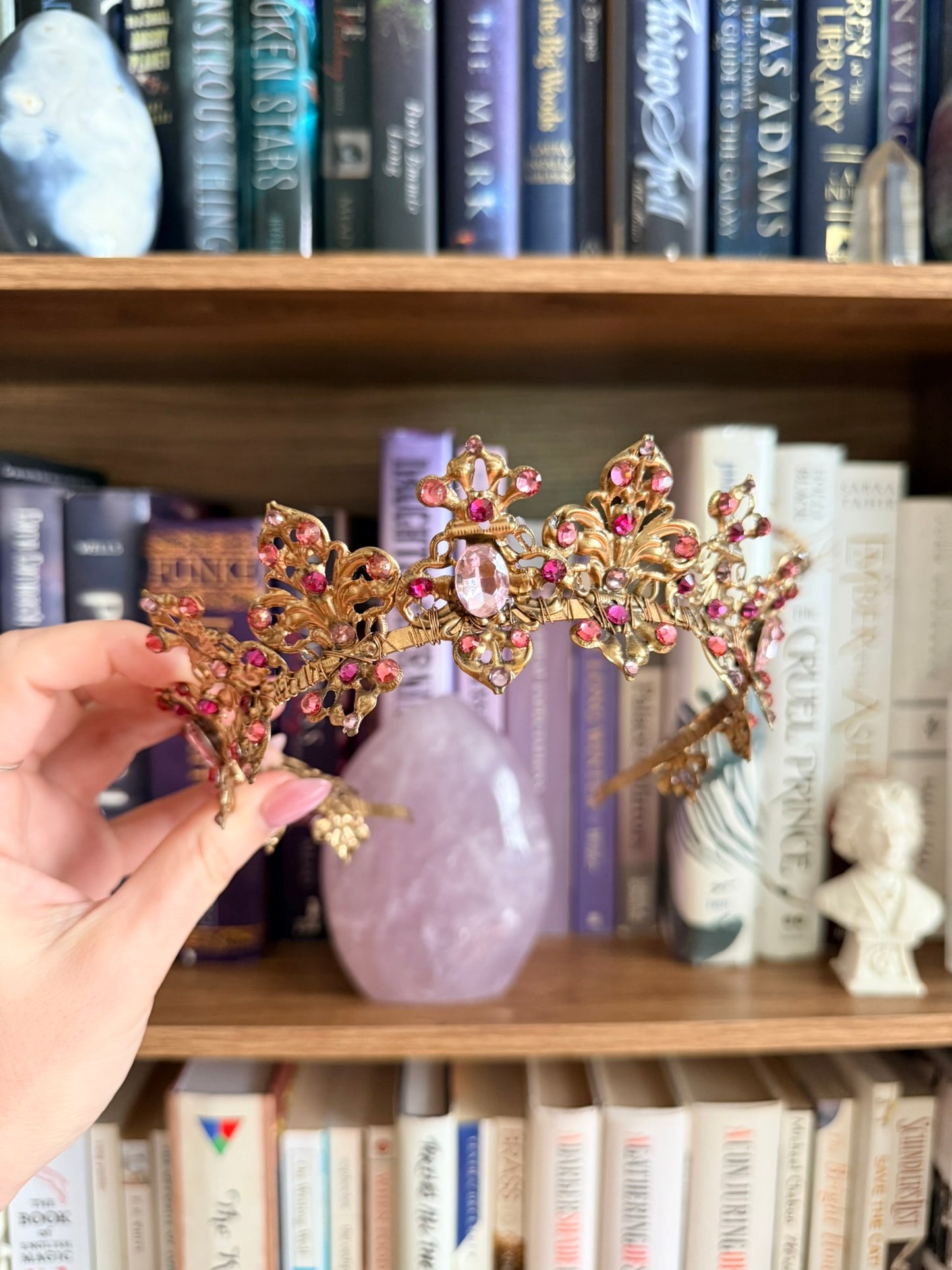 Gold + Pink Tiara (Medium)