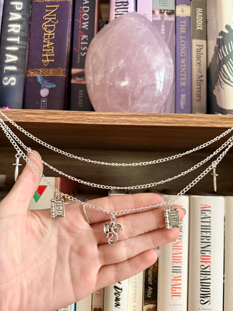 Silver + Purple Romantasy Double Hair Swords