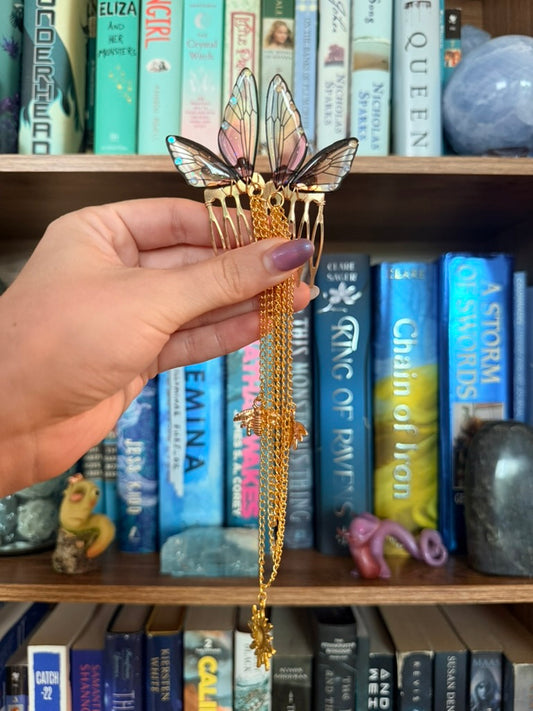 Gold + Sunset Sunshine Fairy Wing Hair Chains