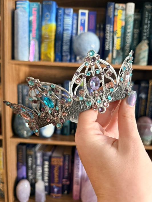 Silver + Bubblegum Crown (Large)