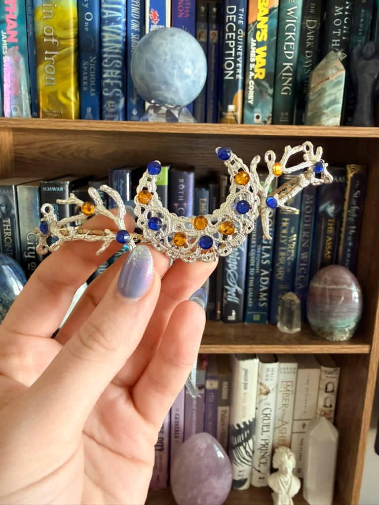 Silver + Blue Moon Circlet Tiara (Small)