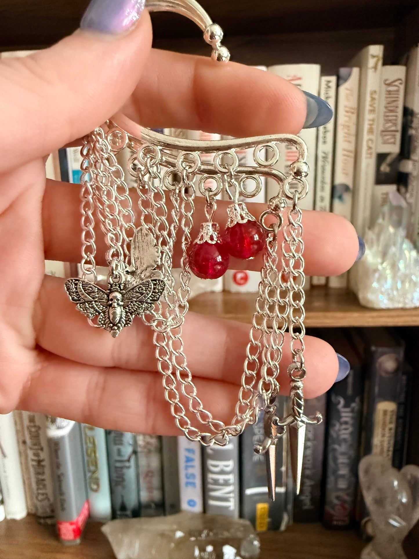 Silver Dagger Simple Ear Cuffs