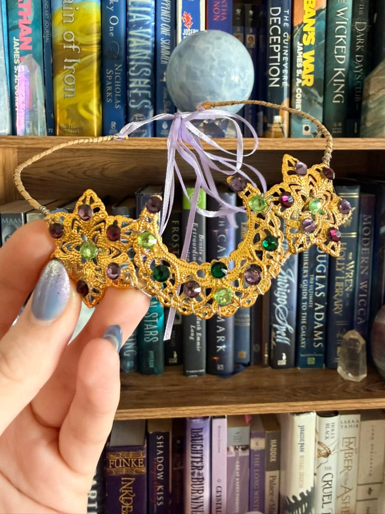 Gold + Witch's Brew Moon Circlet Tiara (Small)