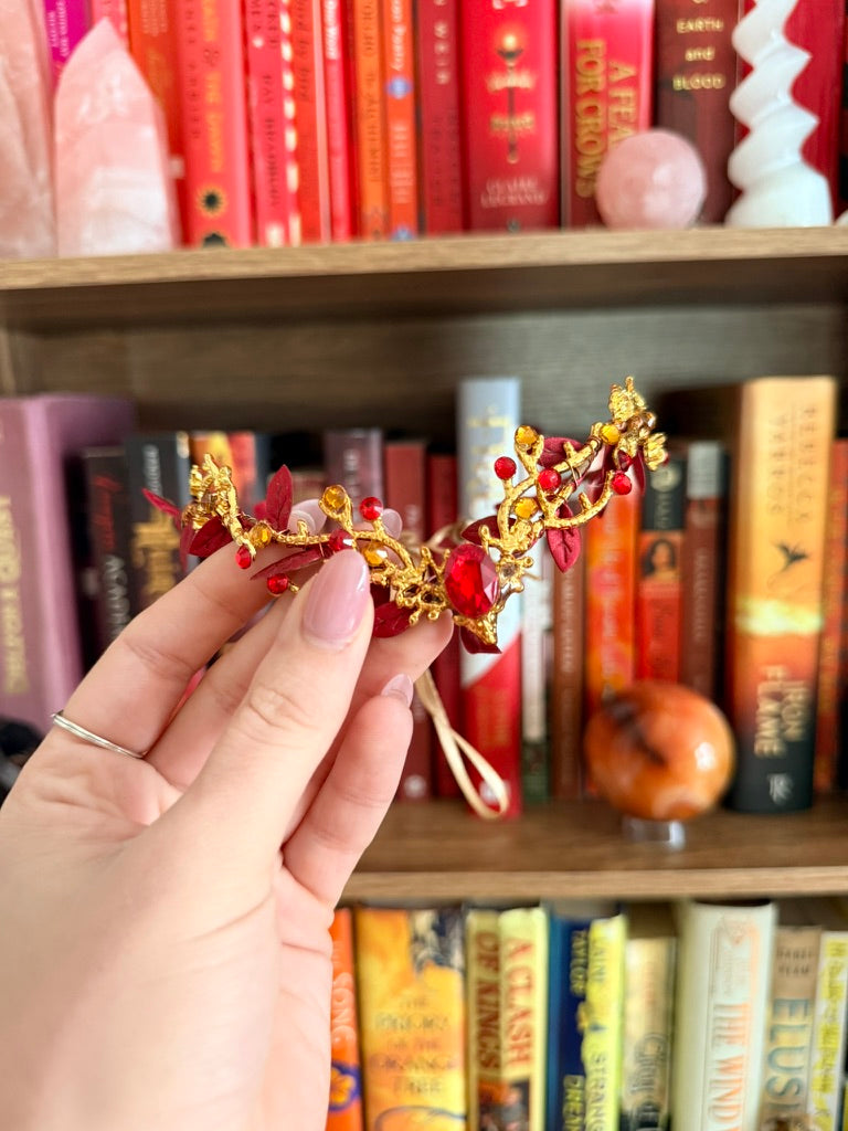 Gold + Red Stag Circlet Tiara (Small)