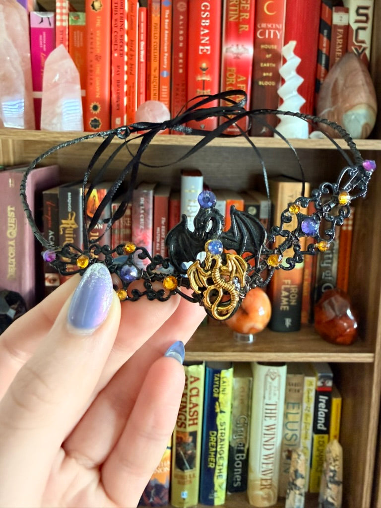 Black + Purple Dragon Circlet Tiara (Small)