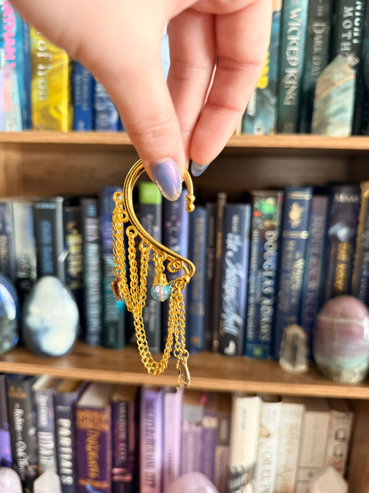 Gold Moon Simple Ear Cuffs