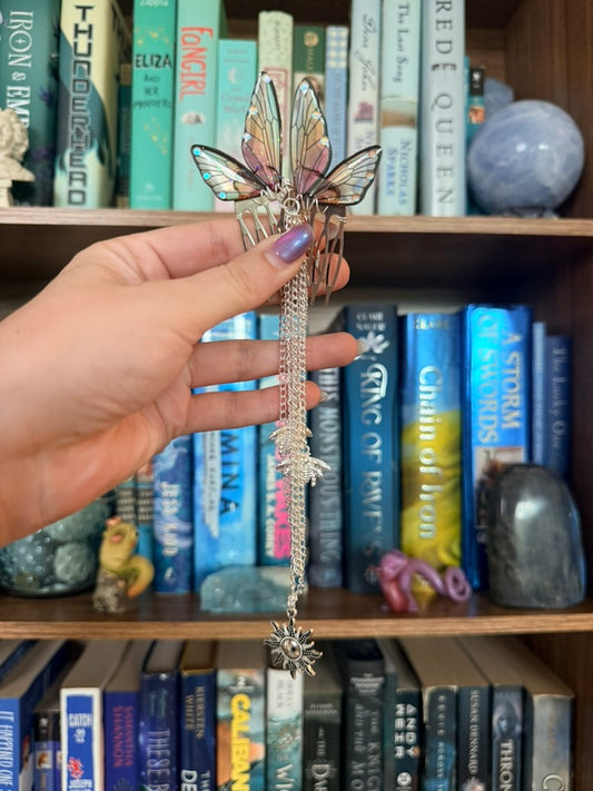 Silver + Sunset Bee Fairy Wing Hair Chains