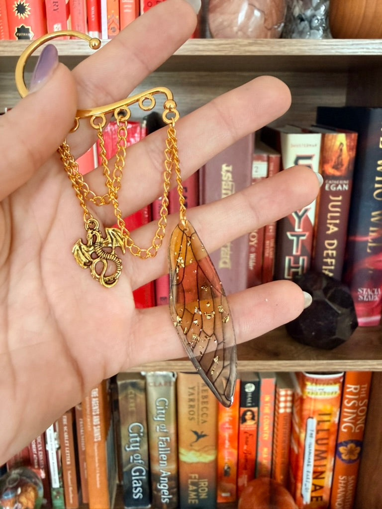Gold + Sunset Dragon Fairy Ear Cuffs