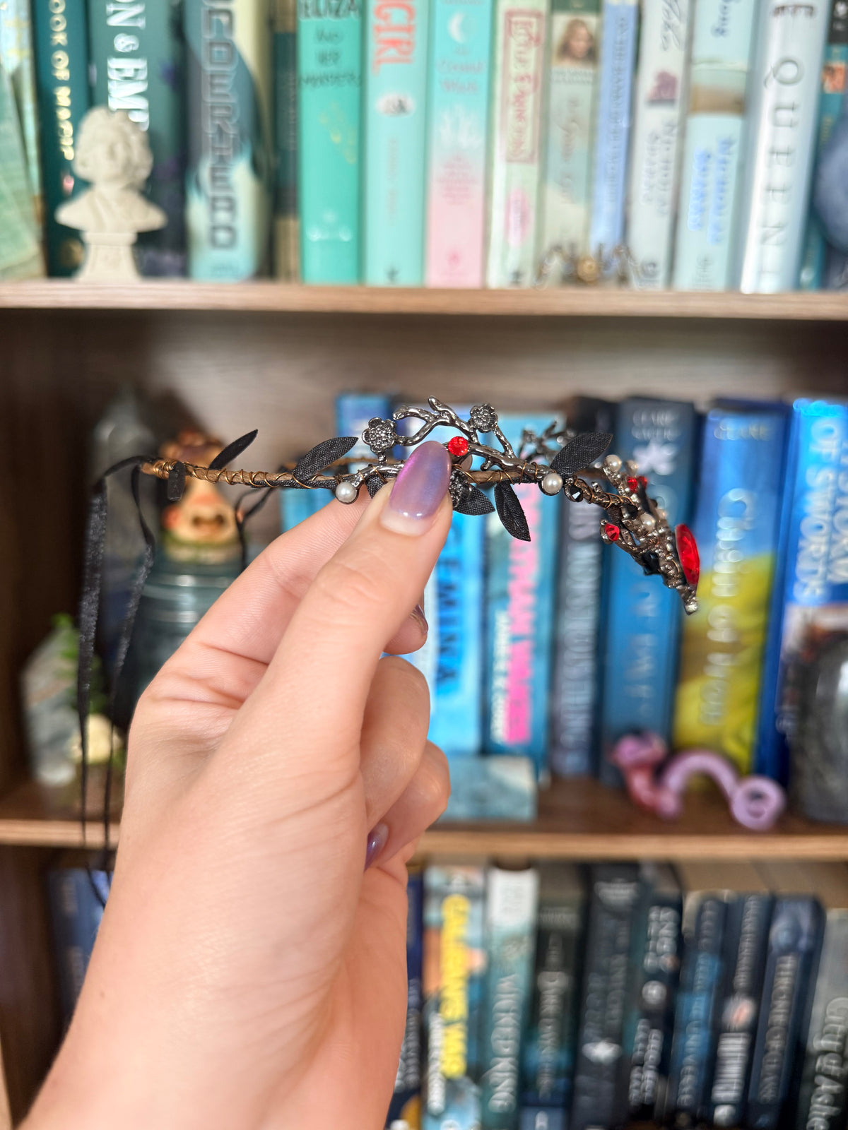 Black + Red Stag Circlet