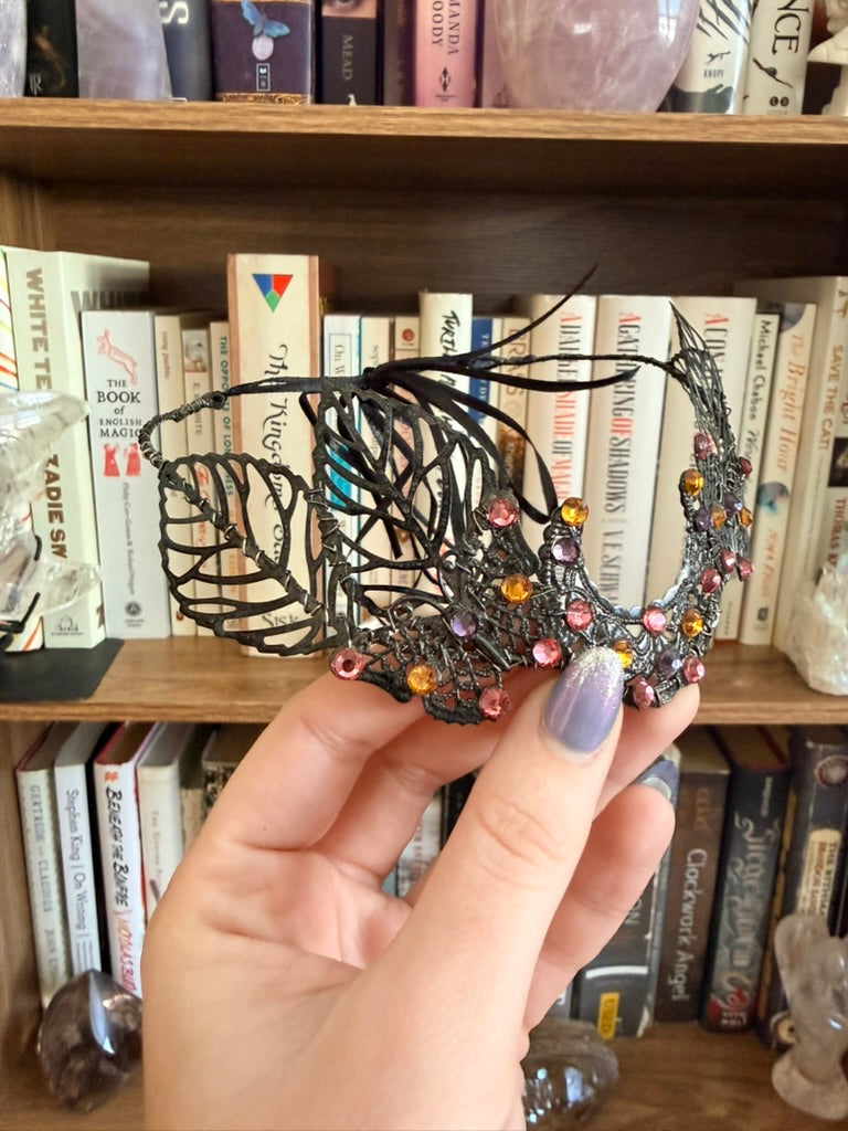 Black + Sunset Moon Circlet Tiara (Medium)