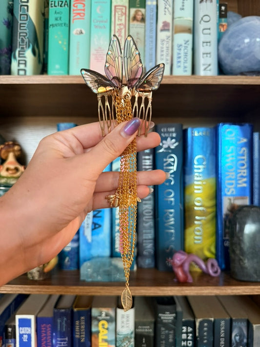 Gold + Sunset Bee Fairy Wing Hair Chains