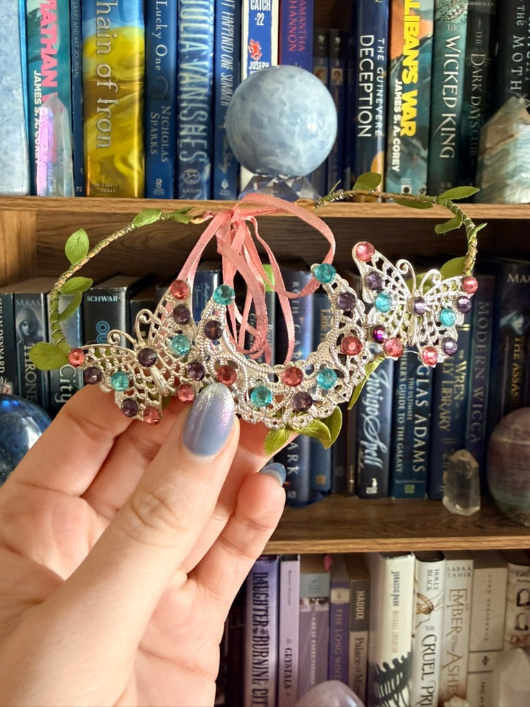 Silver + Bubblegum Moon Circlet Tiara (Small)