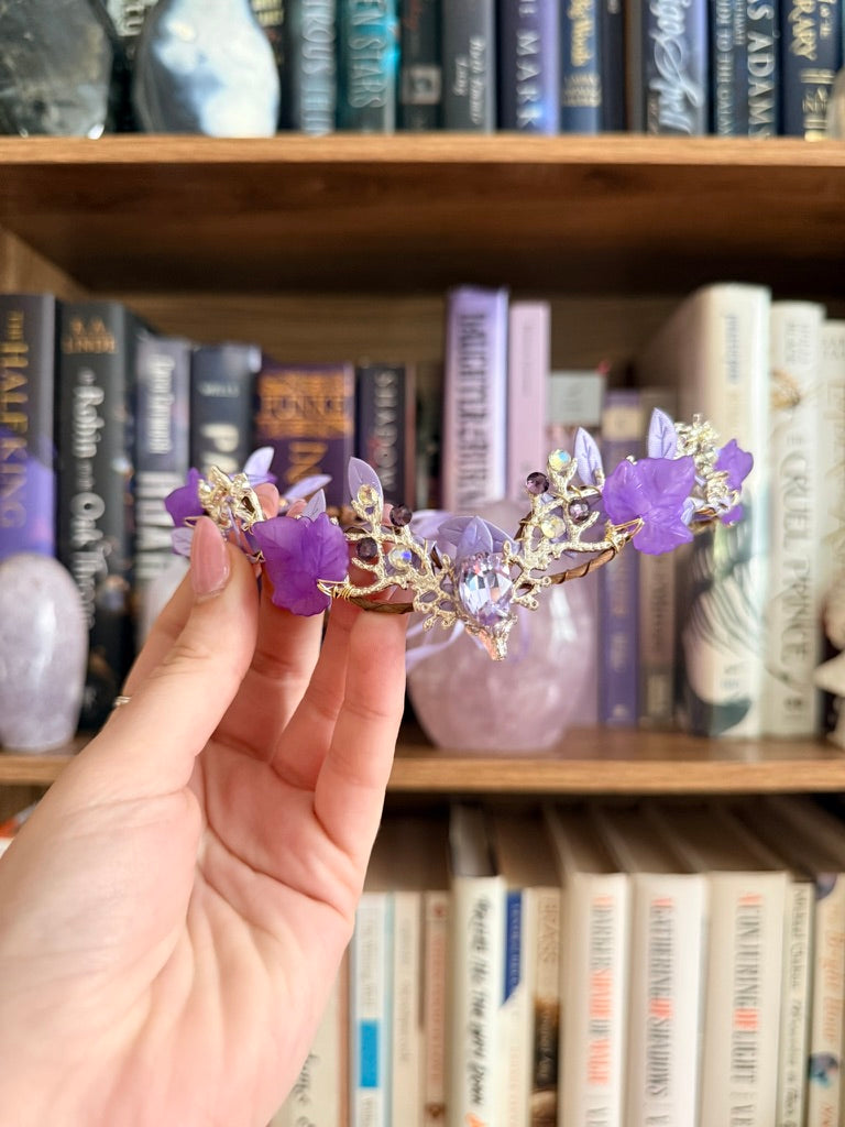 Silver + Purple Stag Circlet Tiara (Large)